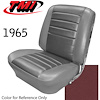 43-82205-3597 RED - CHEVELLE 1965 COUPE OR CONVERTIBLE STANDARD FRONT BUCKET SEAT UPHOLSTERY 1 PAIR - image 1