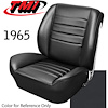 43-82805-2295 BLACK - CHEVELLE 1965 COUPE OR CONVERTIBLE SPORT SEAT FRONT BUCKETS 1 PAIR - image 1