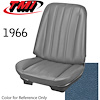 43-82206-2309 BRIGHT/MET BLUE - CHEVELLE 1966 COUPE OR CONVERTIBLE STANDARD FRONT BUCKET SEAT UPHOLSTERY 1 PAIR - image 1