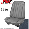 43-82206-2298 MED. BLUE - CHEVELLE 1966 COUPE OR CONVERTIBLE STANDARD FRONT BUCKET SEAT UPHOLSTERY 1 PAIR - image 1