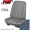 43-82206-2302 BRIGHT BLUE - CHEVELLE 1966 COUPE OR CONVERTIBLE STANDARD FRONT BUCKET SEAT UPHOLSTERY 1 PAIR - image 1