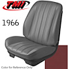 43-82806-3048 RED - CHEVELLE 1966 COUPE OR CONVERTIBLE SPORT SEAT FRONT BUCKETS 1 PAIR - image 1