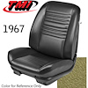 Standard Sport Bucket Seat Upholstery for 1967 Chevy Chevelle Coupe/Convertible [Granada Gold] - image 1