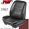 43-82807-3048 RED - CHEVELLE 1967 COUPE OR CONVERTIBLE SPORT SEAT FRONT BUCKETS 1 PAIR - image 1