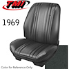 43-82809-3606 DARK GREEN - CHEVELLE 1969 COUPE OR CONVERTIBLE SPORT SEAT FRONT BUCKETS 1 PAIR - image 1