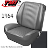 43-82804-2295 BLACK - CHEVELLE 1964 COUPE OR CONVERTIBLE SPORT SEAT FRONT BUCKETS 1 PAIR - image 1