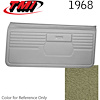 10-80208-3307 IVY/GREEN GOLD - 1968 CAMARO STANDARD DOOR PANELS BASIC SILVER SERIES - image 1