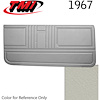 10-80307-3047 PARCHMENT/OFF WHITE - 1967 CAMARO STANDARD DOOR PANELS OE GOLD SERIES W/ORIGINAL STYLE BEVELED PLEATS - image 1