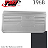 10-80308-2295 BLACK - 1968 CAMARO STANDARD DOOR PANELS OE GOLD SERIES W/ORIGINAL STYLE BEVELED PLEATS - image 1