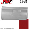 10-80308-3048 RED - 1968 CAMARO STANDARD DOOR PANELS OE GOLD SERIES W/ORIGINAL STYLE BEVELED PLEATS - image 1