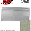 10-80308-3295 PARRCHMENT PEARL METALLIC - 1968 CAMARO STANDARD DOOR PANELS OE GOLD SERIES W/ORIGINAL STYLE BEVELED PLEATS - image 1
