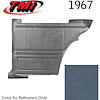10-8037-2302 LIGHT BLUE METALLIC - 1967 CAMARO COUPE STANDARD REAR QUARTER TRIM PANELS OE GOLD SERIES - image 1