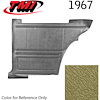 10-8037-3025 GRANADA GOLD - 1967 CAMARO COUPE STANDARD REAR QUARTER TRIM PANELS OE GOLD SERIES - image 1