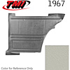 10-8037-3047 PARCHMENT/OFF WHITE - 1967 CAMARO COUPE STANDARD REAR QUARTER TRIM PANELS OE GOLD SERIES - image 1