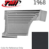 10-8038-2295 BLACK - 1968 CAMARO COUPE STANDARD REAR QUARTER TRIM PANELS OE GOLD SERIES - image 1