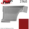 10-8038-3048 RED - 1968 CAMARO COUPE STANDARD REAR QUARTER TRIM PANELS OE GOLD SERIES - image 1
