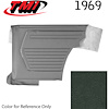 10-8039-3606 DARK GREEN - 1969 CAMARO COUPE STANDARD REAR QUARTER TRIM PANELS OE GOLD SERIES - image 1