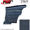 10-8049-3598 DARK BLUE - 1969 CAMARO COUPE STANDARD REAR QUARTER TRIM PANELS OE CONCOURS SERIES - image 1