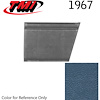 10-8127-2309 BRITE BLUE - 1967 CAMARO CONVERTIBLE STANDARD REAR QUARTER TRIM PANELS BASIC SILVER SERIES - image 1