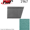 10-8127-3046 TURQUOISE METALLIC - 1967 CAMARO CONVERTIBLE STANDARD REAR QUARTER TRIM PANELS BASIC SILVER SERIES - image 1