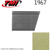 10-8127-3049 LIGHT YELLOW METALLIC - 1967 CAMARO CONVERTIBLE STANDARD REAR QUARTER TRIM PANELS BASIC SILVER SERIES - image 1