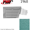 10-8128-3046 TURQUOISE METALLIC - 1968 CAMARO CONVERTIBLE STANDARD REAR QUARTER TRIM PANELS BASIC SILVER SERIES - image 1