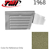 10-8128-3307 IVY/GREEN GOLD - 1968 CAMARO CONVERTIBLE STANDARD REAR QUARTER TRIM PANELS BASIC SILVER SERIES - image 1