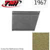 10-8137-3025 GRANADA GOLD - 1967 CAMAROCONVERTIBLE STANDARD REAR QUARTER TRIM PANELS OE GOLD SERIES W/ BEVELED PLEATS - image 1