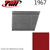 10-8137-3048 RED - 1967 CAMAROCONVERTIBLE STANDARD REAR QUARTER TRIM PANELS OE GOLD SERIES W/ BEVELED PLEATS - image 1