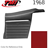 10-8148-3048 RED - 1968 CAMARO CONVERTIBLE STANDARD REAR QUARTER TRIM PANELS OE CONCOURS SERIES PRE-ASSEMBLED - image 1