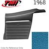 10-8148-3297 MEDIUM BLUE METALLIC - 1968 CAMARO CONVERTIBLE STANDARD REAR QUARTER TRIM PANELS OE CONCOURS SERIES PRE-ASSEMBLED - image 1