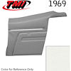 Concourse Series Rear Quarter Interior Trim Panels 1969 Chevy Camaro Convertible [Ivory-Bright White] OE #: 10-8149-2305