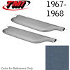 21-81407-2302 LIGHT BLUE METALLIC - 1967 CAMARO CONVERTIBLE MADRID GRAIN UPHOLSTERY VINYL - PAIR OF SUNVISORS - image 1