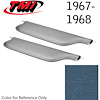 21-81407-2309 BRITE BLUE - 1967 CAMARO CONVERTIBLE MADRID GRAIN UPHOLSTERY VINYL - PAIR OF SUNVISORS - image 1