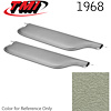 21-81407-3295 PARCHMENT PEARL - 1968 CAMARO CONVERTIBLE MADRID GRAIN UPHOLSTERY VINYL - PAIR OF SUNVISORS - image 1