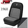 43-80108-2295-9440 BLACK MADRID W/ BLACK & WHITE HOUNDSTOOTH - 1968 CAMARO FRONT BUCKET SEATS ONLY - image 1