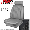 Deluxe Comfortweave Bucket Seat Upholstery 1969 Chevy Camaro Coupe, Convertible [Black] OE #: 43-80109-2295-9016 - image 1