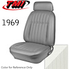 43-80109-2305-9014 IVORY/BRIGHT WHITE MADRID - 1969 CAMARO FRONT BUCKET SEATS ONLY - image 1