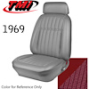 43-80109-3597-9015 RED MADRID - 1969 CAMARO FRONT BUCKET SEATS ONLY - image 1