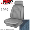 43-80129-3598-9012 DARK BLUE COMFORTWEAVE/MADRID - 1969 CAMARO COUPE DELUXE FULL SET - image 1