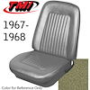 43-80207-3307 IVY/GREEN GOLD 1968 - CAMARO FRONT BUCKET SEATS ONLY - image 1