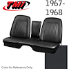 43-80307-2295 BLACK MADRID 1967-68 - CAMARO STANDARD FRONT BENCH SEATS ONLY - image 1