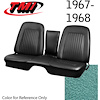 43-80307-3046 TURQUOISE METALLIC MADRID 1967-68 - CAMARO STANDARD FRONT BENCH SEATS ONLY - image 1