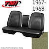 43-80307-3307 IVY/GREEN GOLD MADRID 1968 - CAMARO STANDARD FRONT BENCH SEATS ONLY - image 1