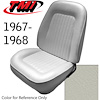 43-80807-3047 PARCHMENT OFF WHITE - CAMARO 1967-68 FRONT ONLY SPORT BUCKETS SEAT UPHOLSTERY STANDARD - image 1