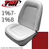 43-80807-3048 RED - CAMARO 1967-68 FRONT ONLY SPORT BUCKETS SEAT UPHOLSTERY STANDARD - image 1