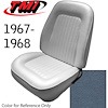 43-80827-2302 LIGHT BLUE METALLIC - CAMARO 1967 FRONT SPORT BUCKETS & REAR SEAT STANDARD - CAMARO NON-FOLDING REAR 53 WIDE - image 1