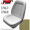43-80827-3025 GRANADA GOLD - CAMARO 1967 FRONT SPORT BUCKETS & REAR SEAT STANDARD - CAMARO NON-FOLDING REAR 53 WIDE