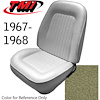 43-80827-3307 IVY/GREEN GOLD - CAMARO 1968 FRONT SPORT BUCKETS & REAR SEAT STANDARD - CAMARO NON-FOLDING REAR 53 WIDE - image 1