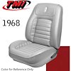 43-80908-3048 RED - CAMARO 1968 FRONT ONLY SPORT BUCKET SEAT UPHOLSTERY DELUXE VINYL - image 1